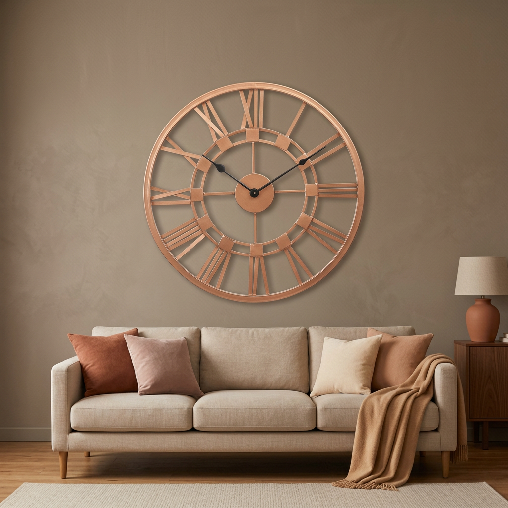 Rose Gold Designer Wall Clock