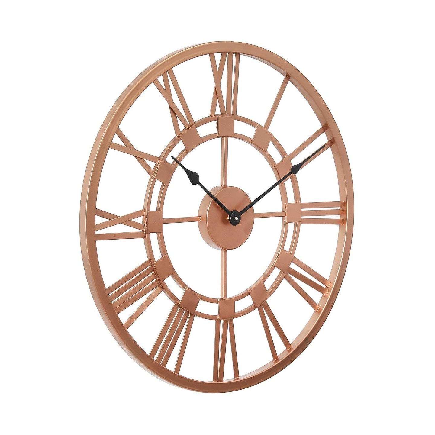 Rose Gold Designer Wall Clock Writings On The Wall Metal Wall Clock