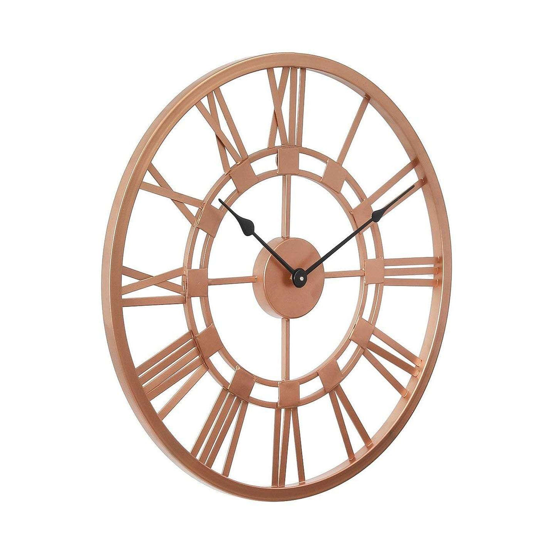 Rose Gold Designer Wall Clock Writings On The Wall Metal Wall Clock