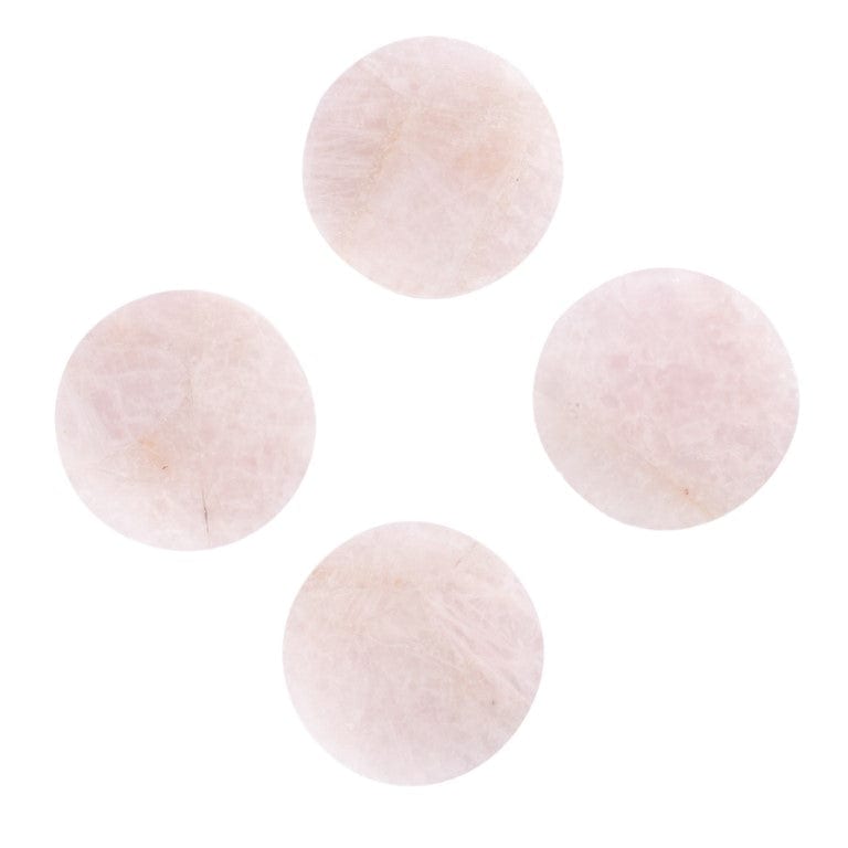 Rose Quartz Round Coasters - Set of 4 Writings On The Wall Coasters