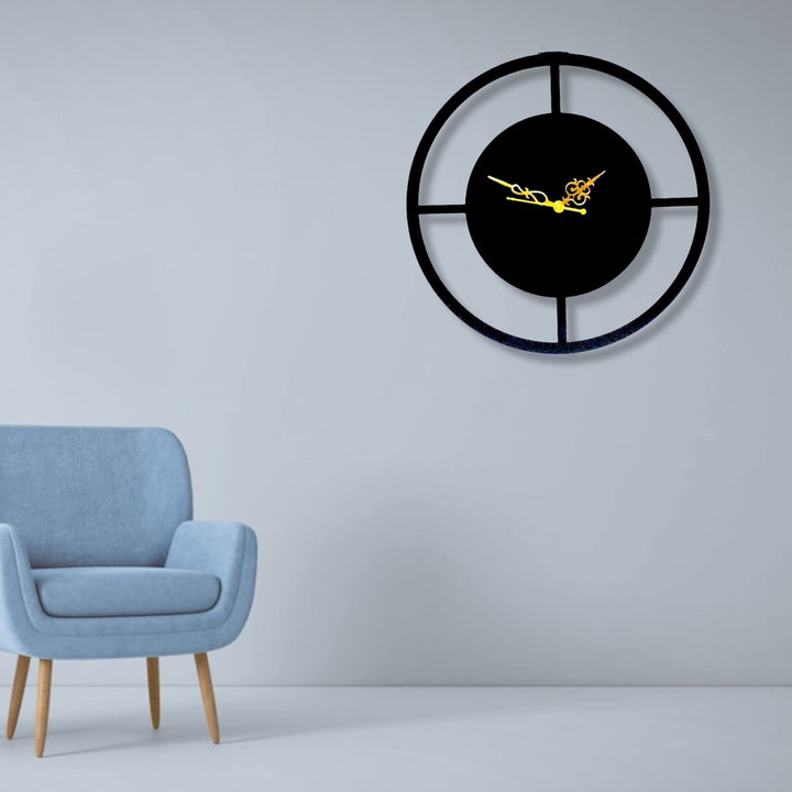 Round Minimal Designer Wall Clock Writings On The Wall Metal Wall Clock