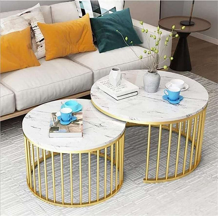 Round Nesting Coffee Table Set - Style 3 Writings On The Wall Coffee Tables