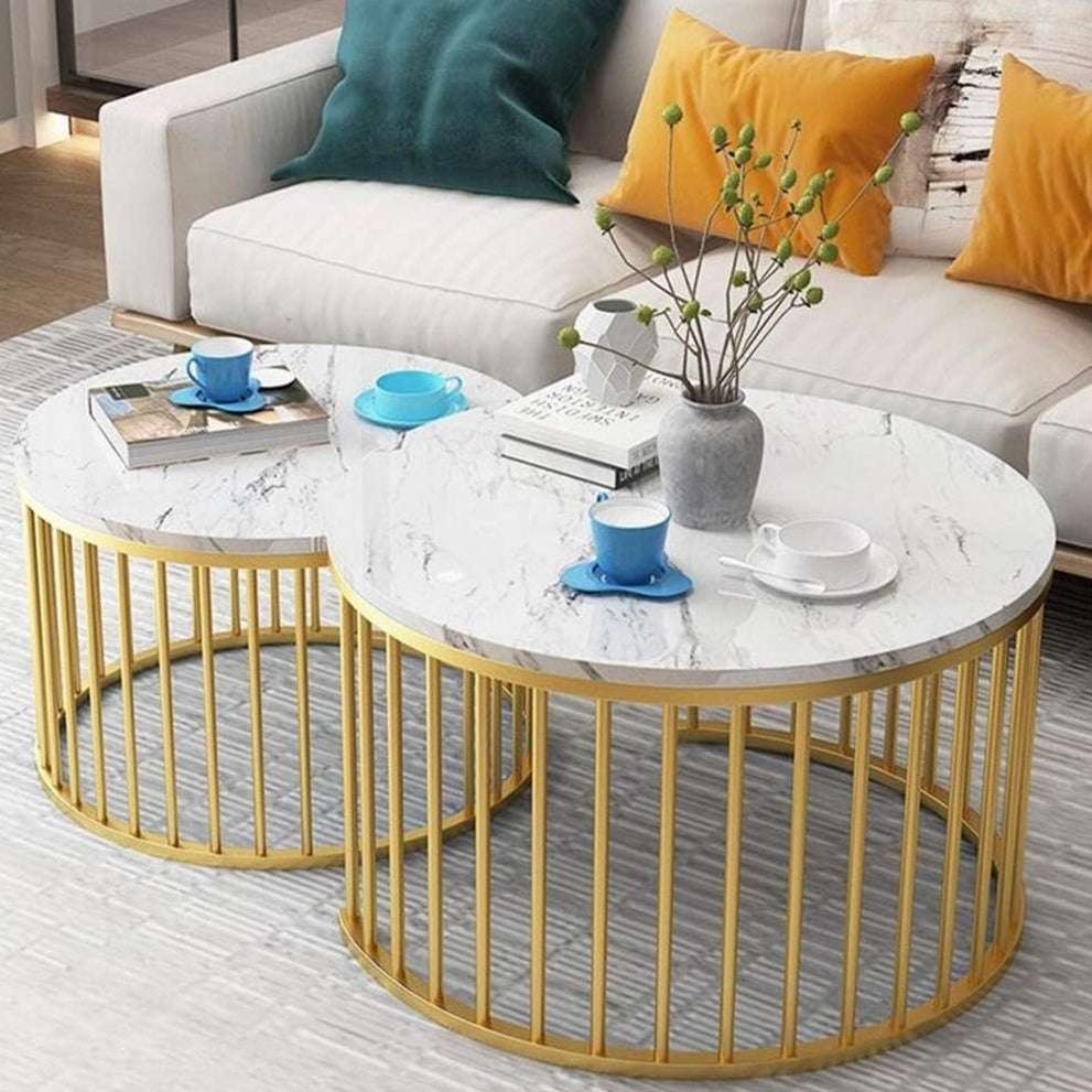 Round Nesting Coffee Table Set - Style 3 Writings On The Wall Coffee Tables