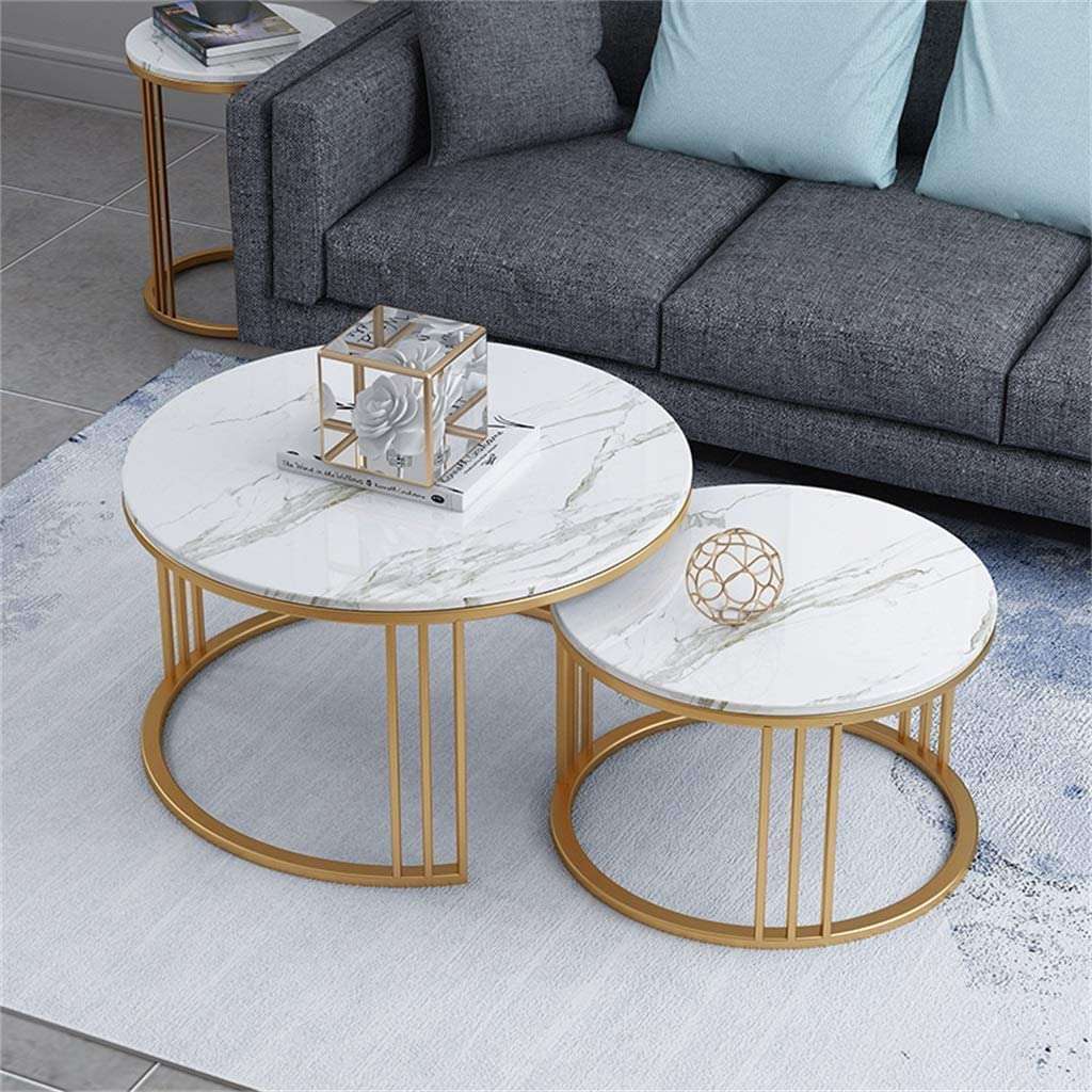 Round Nesting Coffee Table Set - Style 4 Writings On The Wall Coffee Tables