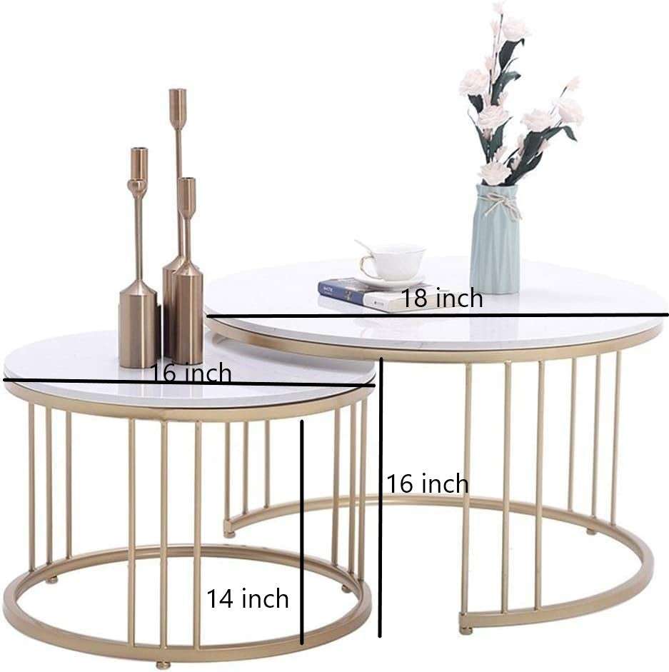 Round Nesting Coffee Table Set - Style 4 Writings On The Wall Coffee Tables