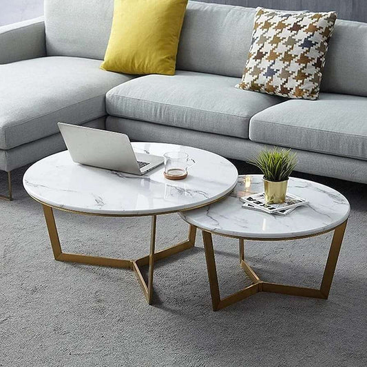 Round Nesting Coffee Table Set - Style 6 Writings On The Wall Coffee Tables