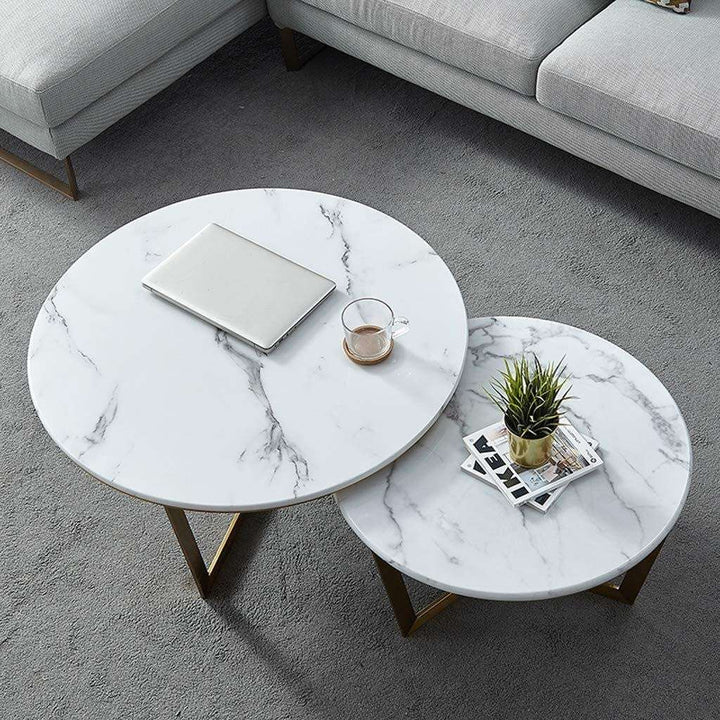 Round Nesting Coffee Table Set - Style 6 Writings On The Wall Coffee Tables