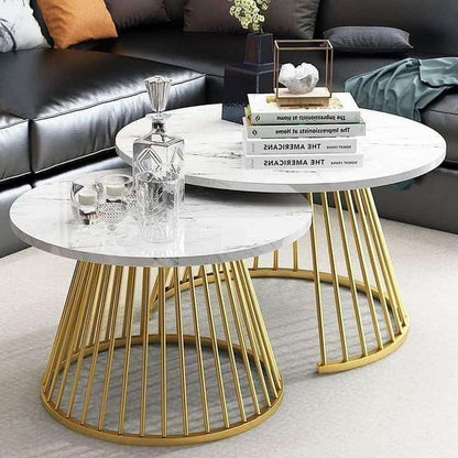 Round Nesting Coffee Table Set - Style 7 Writings On The Wall Coffee Tables
