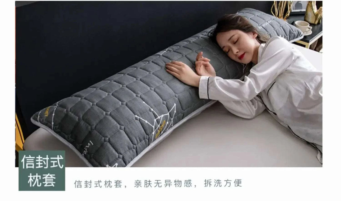 Solid Color Quilted Design Long Pillowcase Bedding Body Pillow Cover Pillow Case For Healthy Standard 48*120cm/48*150cm/48*180cm Writings On The Wall 