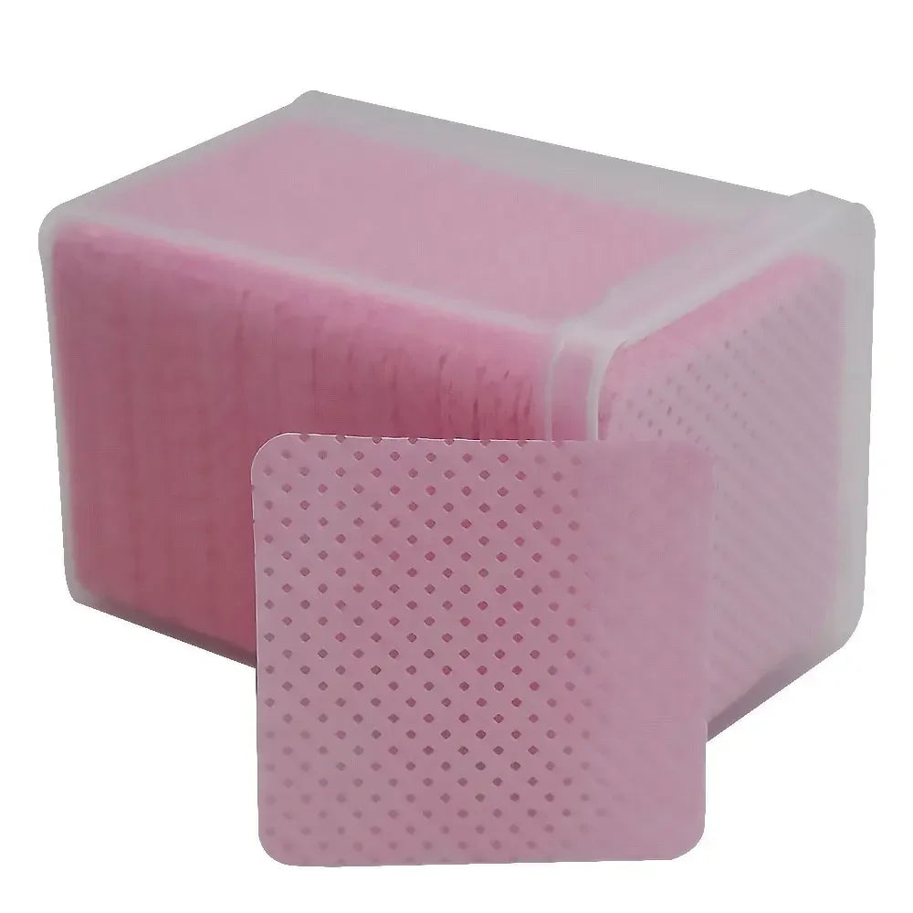 200PCS/Box Disposable Remover Cotton Pad Wipes Nail Polish Eyelashes Glue Cleaner Lint-Free Paper Pad Cleaning Manicure Supplies