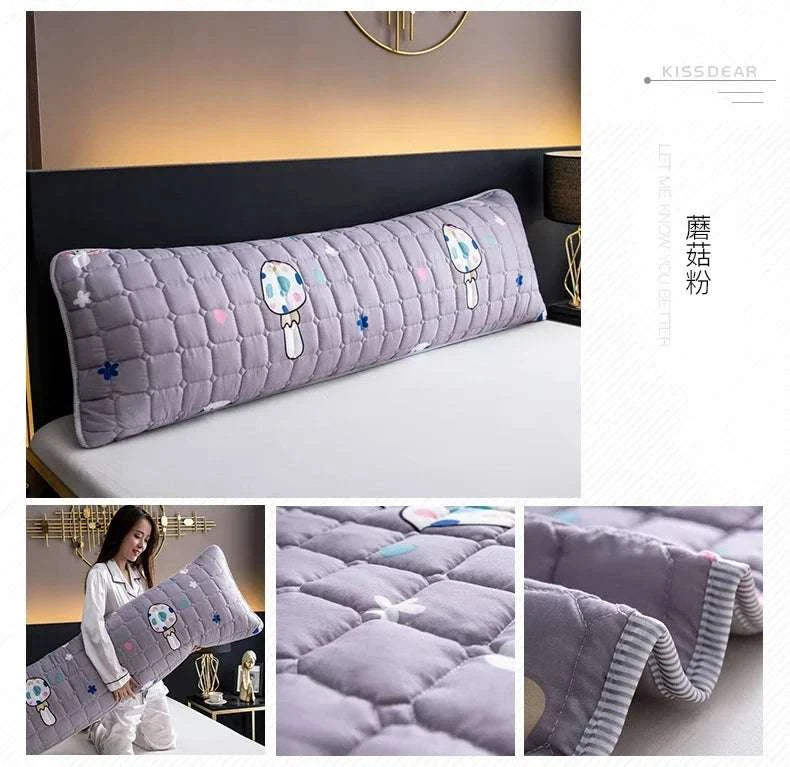 Solid Color Quilted Design Long Pillowcase Bedding Body Pillow Cover Pillow Case For Healthy Standard 48*120cm/48*150cm/48*180cm Writings On The Wall 