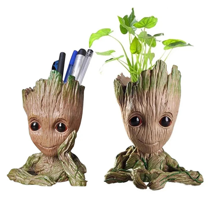 Nordic Decorative Vase Home Office Storage Pen Holder Anime Figure Desktop Ornaments Groot Flower Pots Garden Pots Planters Gift