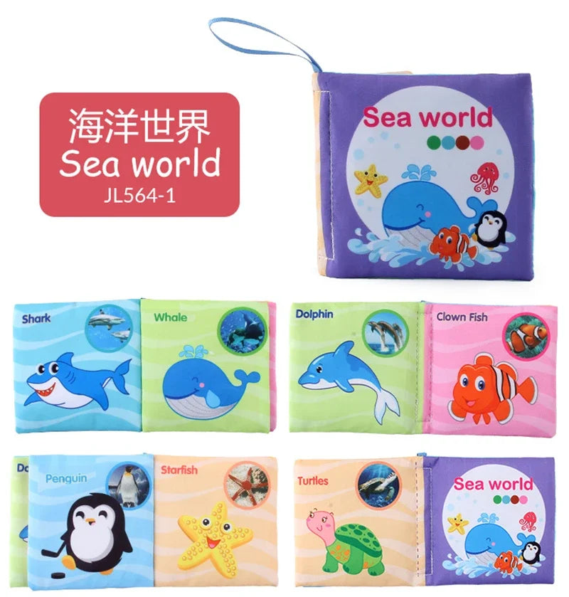 Hand Puppet Fabric Books Newborn Baby Educational Cloth Book Kids Early Learning Develop Cognize Reading Puzzle Book Toys игрушк