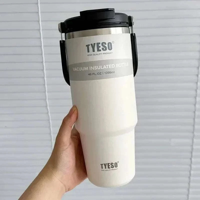 Tyeso Stainless Steel Coffee Cup Cold And Hot Double-layer Insulated Cup Tumbler Thermo Water Bottle Car Travel Mug Vacuum Cup Writings On The Wall 