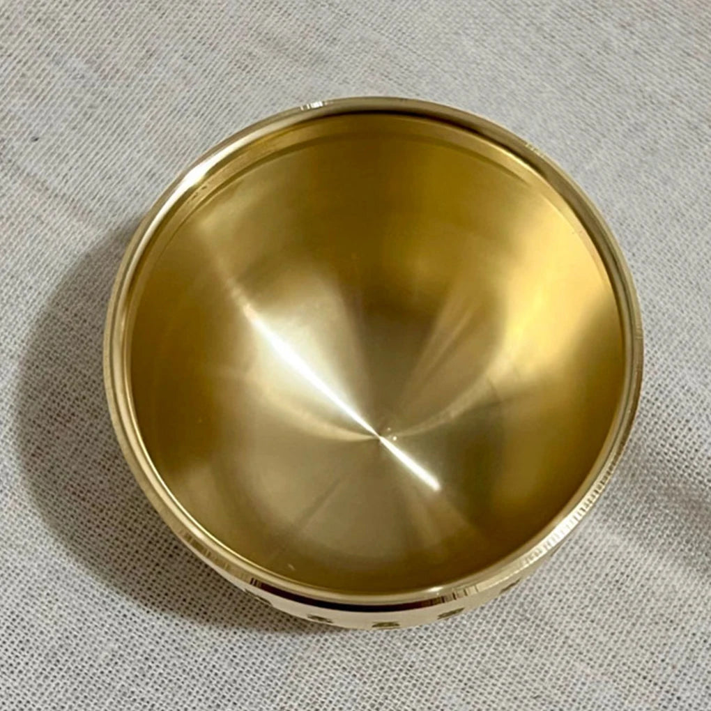 Gold Feng Shui Hundred Blessings Bowl Fine Workmanship Meaningful Gifts Copper Materials Exquisite Mini 4.5CM/6CM