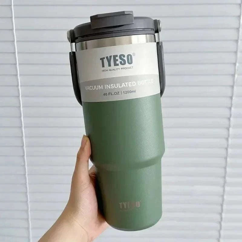 Tyeso Stainless Steel Coffee Cup Cold And Hot Double-layer Insulated Cup Tumbler Thermo Water Bottle Car Travel Mug Vacuum Cup Writings On The Wall 