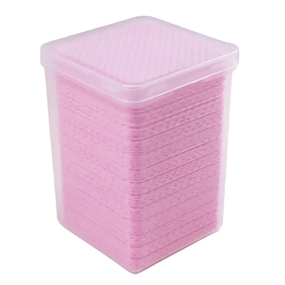 200PCS/Box Disposable Remover Cotton Pad Wipes Nail Polish Eyelashes Glue Cleaner Lint-Free Paper Pad Cleaning Manicure Supplies
