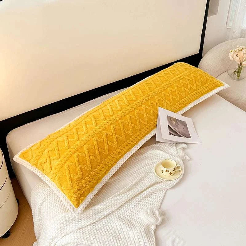 120/150/180cm Long Plush Pillowcase Soft Warm Velvet Bedding Body Pillow Cover Home Decor Large Couple Flannel Pillow Case Writings On The Wall 
