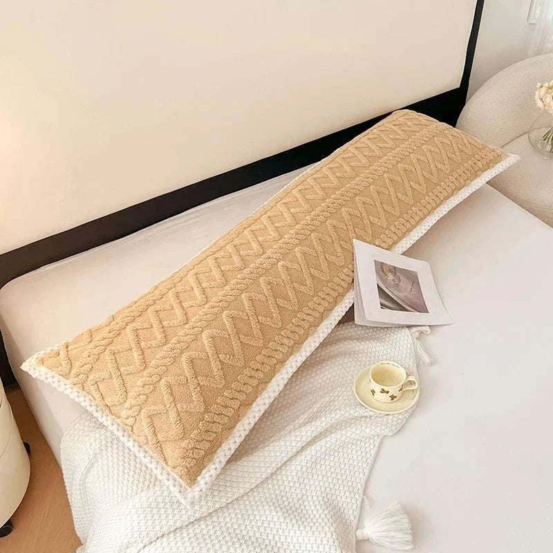120/150/180cm Long Plush Pillowcase Soft Warm Velvet Bedding Body Pillow Cover Home Decor Large Couple Flannel Pillow Case Writings On The Wall 
