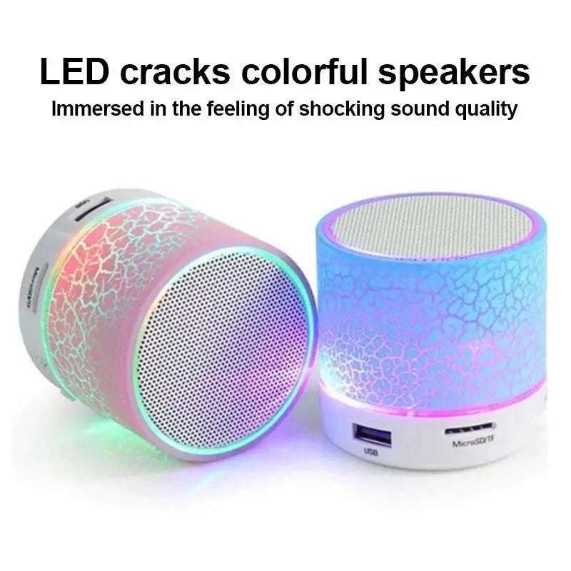 Mini Bluetooth Speaker Wireless Loudspeaker Crack LED SD Card USB Subwoofer Portable MP3 Music Sound Column for PC Mobile Phone Writings On The Wall 