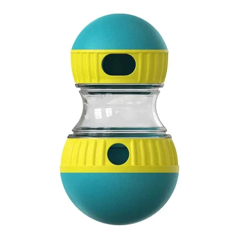 Dog Puzzle Toy Elliptical Track Rolling Increase Intelligence Ball Leaky Food Develop Good Habits Durable Interactive Pet Toys Writings On The Wall 