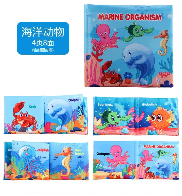 Baby Fabric Books 0-12 Monthes Educational Infant Early Learning Cloth Book Newborn Develop Cognize Reading Puzzle Toys