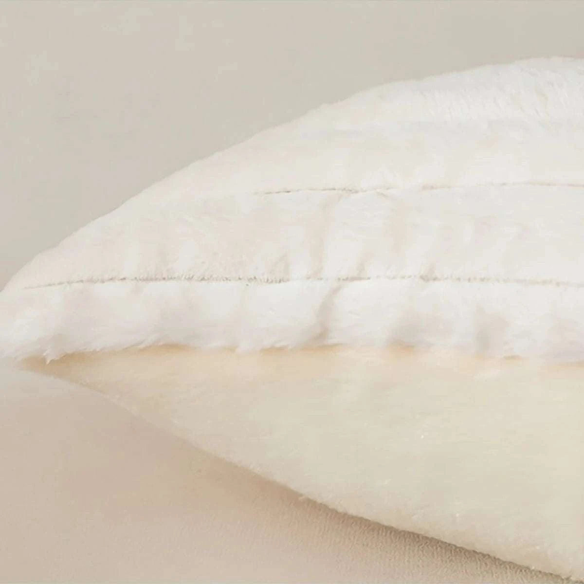 pack of 2 of artificial plush pillowcases, luxurious soft striped decorative pillowcases, suitable for sofa interiors Writings On The Wall 