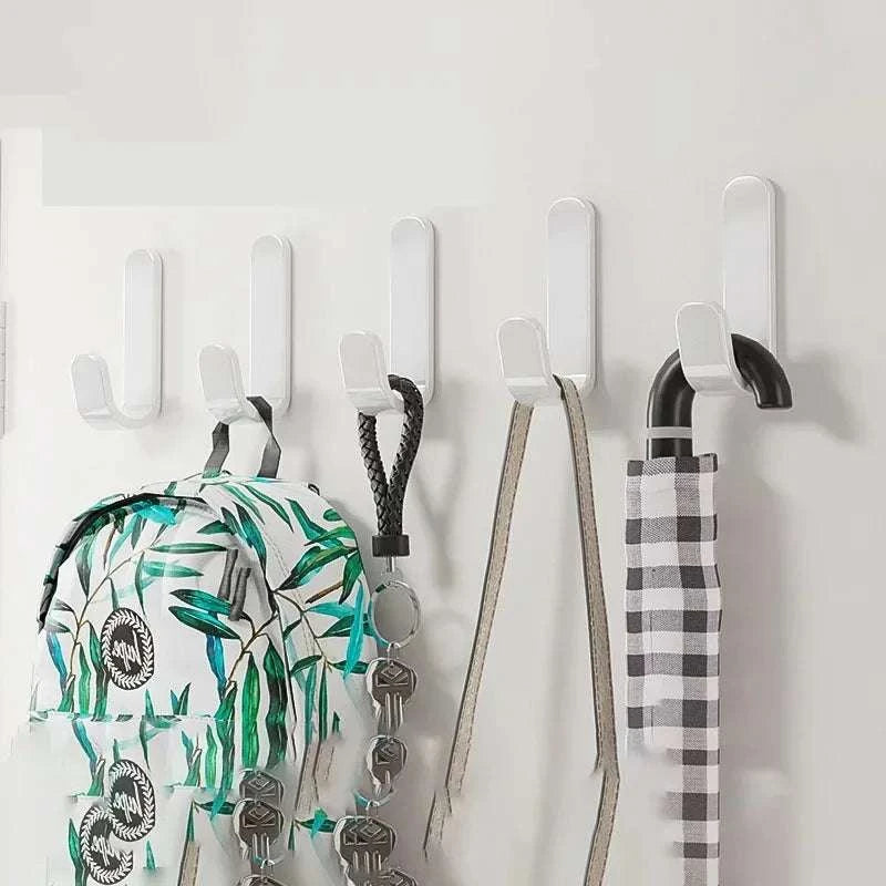 Self Adhesive Strong Wall Organizer Hook Behinddoor Key Cloth Hanger Hook Bathroom Robe Towel Holder Rack Kitchen Home Organizer Writings On The Wall 
