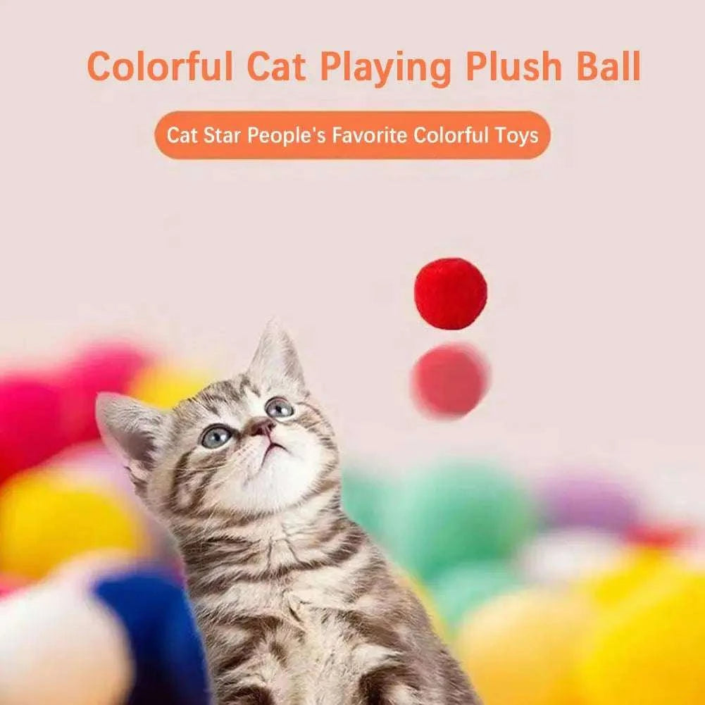 Cat Toys Interactive Launch Training Toy For Pet Kitten Creative Mini Shooting Gun Games Stretch Plush Ball Toys Pet Supplies Writings On The Wall 