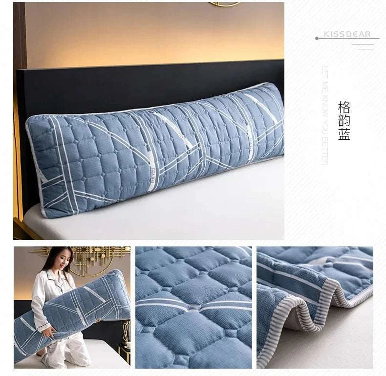 Solid Color Quilted Design Long Pillowcase Bedding Body Pillow Cover Pillow Case For Healthy Standard 48*120cm/48*150cm/48*180cm Writings On The Wall 