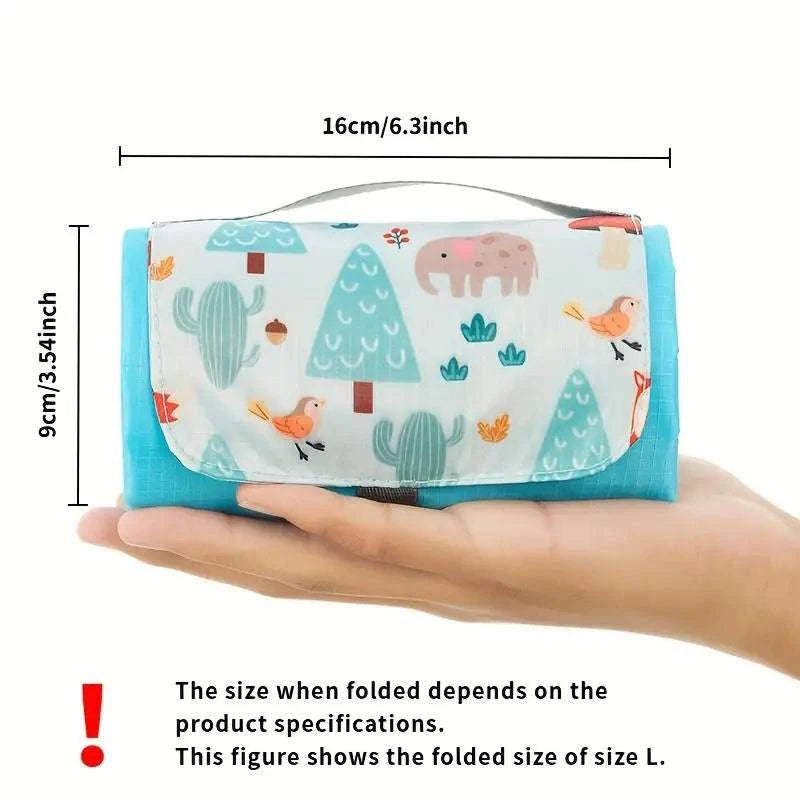Pocket Size Waterproof Picnic Mat - Mini Foldable Beach Blanket Sand Proof Portable Outdoor Travel Mat Moisture Proof Writings On The Wall 