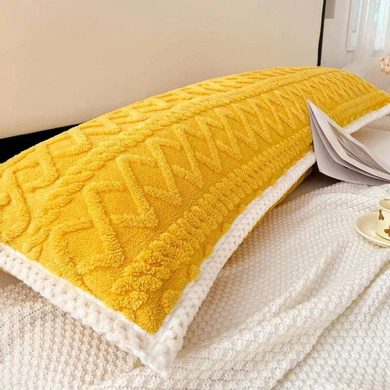 120/150/180cm Long Plush Pillowcase Soft Warm Velvet Bedding Body Pillow Cover Home Decor Large Couple Flannel Pillow Case Writings On The Wall 