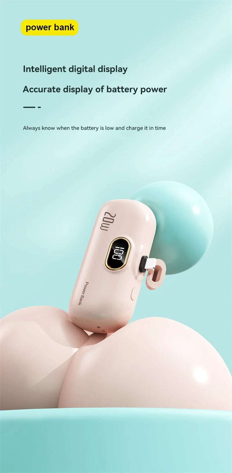 Xiaomi Mijia 30000mAh Mini Portable Power Bank Capsule Mobile Power Supply Emergency External Battery Fast Charger For iPhone 16 Writings On The Wall 