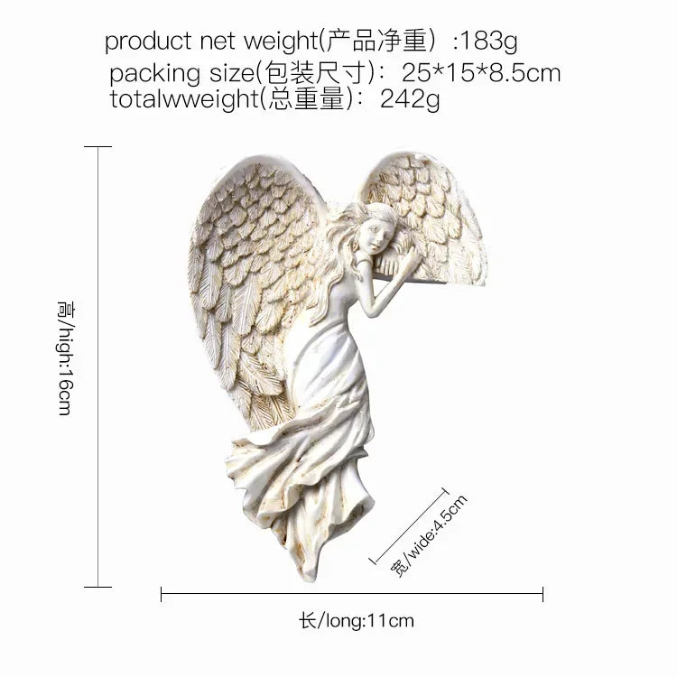 Angel Wings Home Gift Resin Craft Door Frame Ornament Indoor and Outdoor Garden Door Ornament