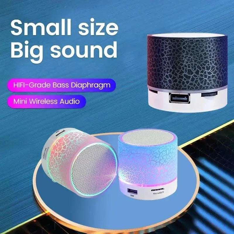 Mini Bluetooth Speaker Wireless Loudspeaker Crack LED SD Card USB Subwoofer Portable MP3 Music Sound Column for PC Mobile Phone Writings On The Wall 