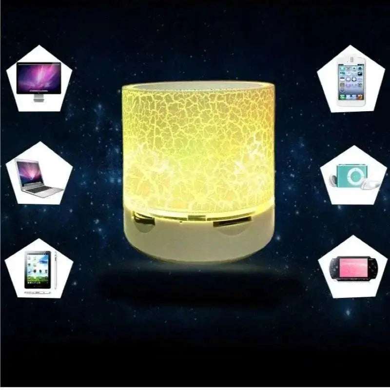 Mini Bluetooth Speaker Wireless Loudspeaker Crack LED SD Card USB Subwoofer Portable MP3 Music Sound Column for PC Mobile Phone Writings On The Wall 