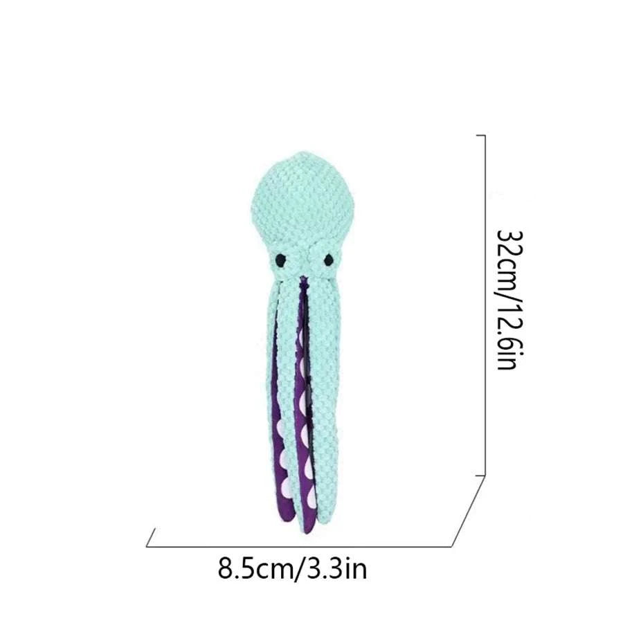 Dog pet plush octopus toy interactive sound anti-demolition home large and small dog boredom companion toy Writings On The Wall 