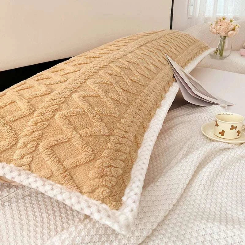 120/150/180cm Long Plush Pillowcase Soft Warm Velvet Bedding Body Pillow Cover Home Decor Large Couple Flannel Pillow Case Writings On The Wall 