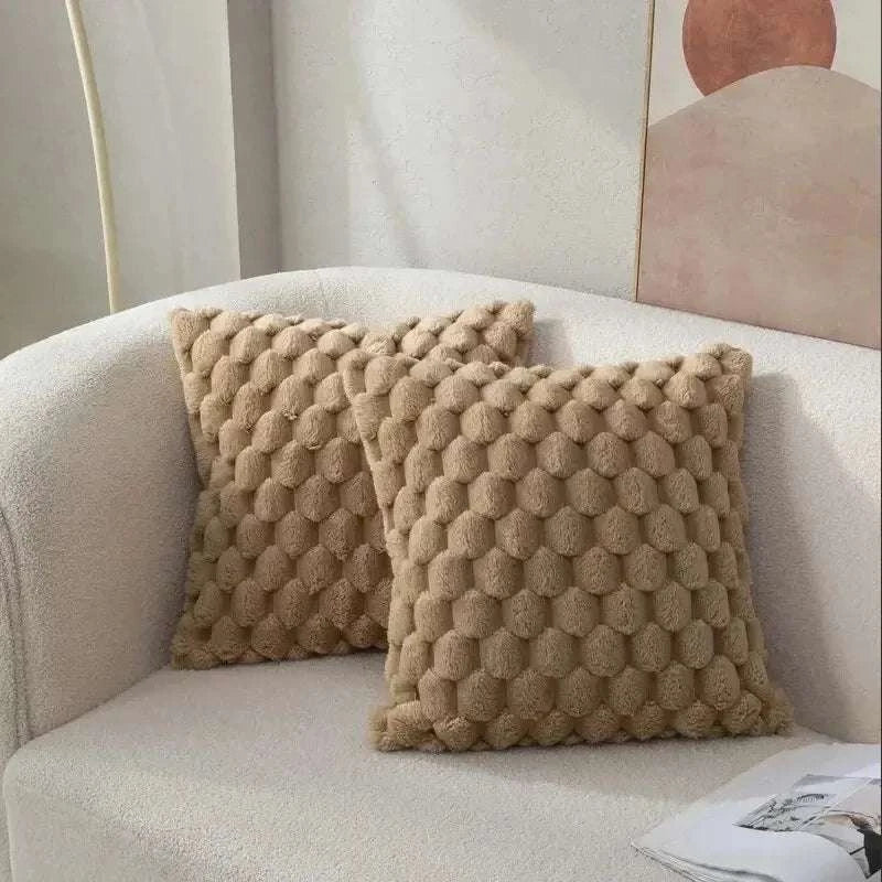 1pcs Pineapple Grid Turtle Pattern 3D Soft Plush Throw Pillowcase,Cream White For Living Room Sofa Bedroom Home Room Decor Writings On The Wall 