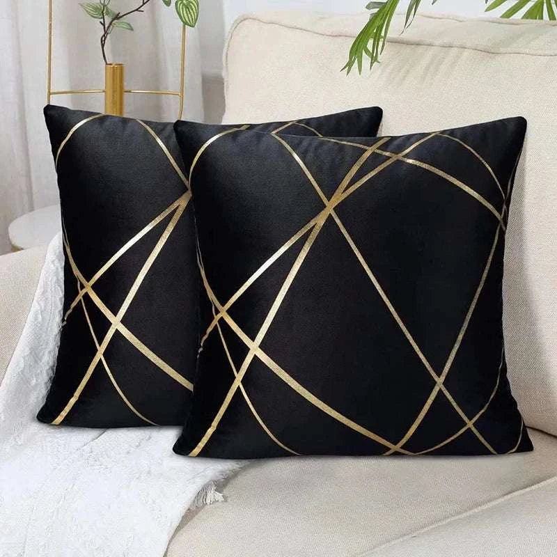 Geometric Abstraction Line printing Pillowcase Black green Cushion Cover Sofa Bedside Throw Pillowcover 45x45cm Home Decor Writings On The Wall 
