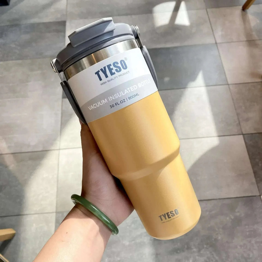 Tyeso Stainless Steel Coffee Cup Cold And Hot Double-layer Insulated Cup Tumbler Thermo Water Bottle Car Travel Mug Vacuum Cup Writings On The Wall 