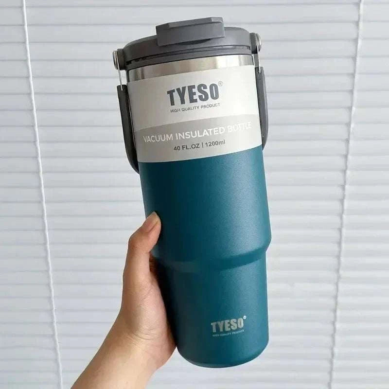 Tyeso Stainless Steel Coffee Cup Cold And Hot Double-layer Insulated Cup Tumbler Thermo Water Bottle Car Travel Mug Vacuum Cup Writings On The Wall 