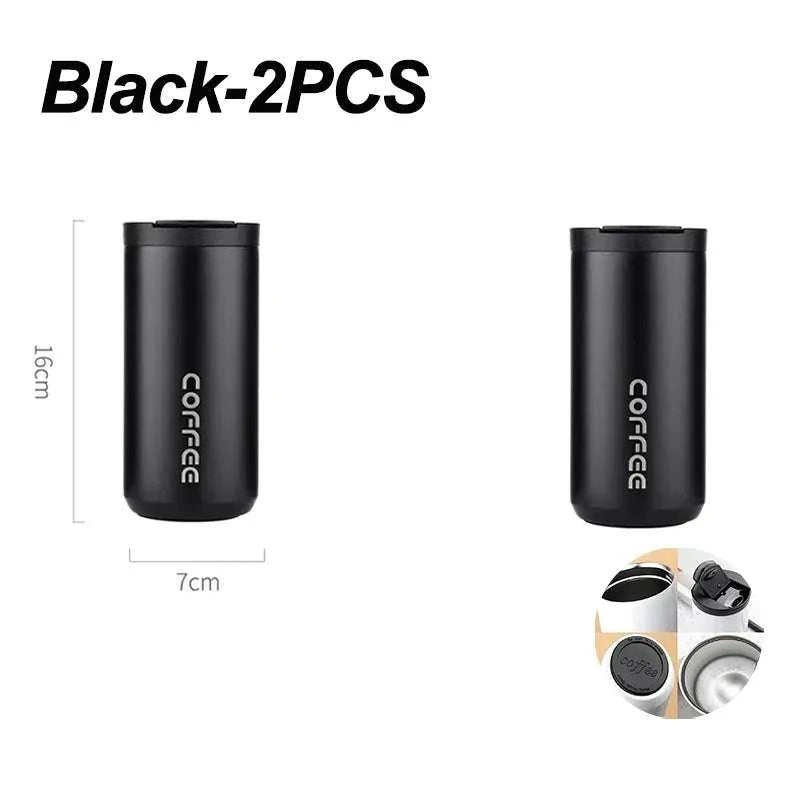 High Quality 304 Stainless Steel Travel Coffee Mug 400ML Double Wall Insulated Leak Proof Cup for Home Office Christmas Present Writings On The Wall 