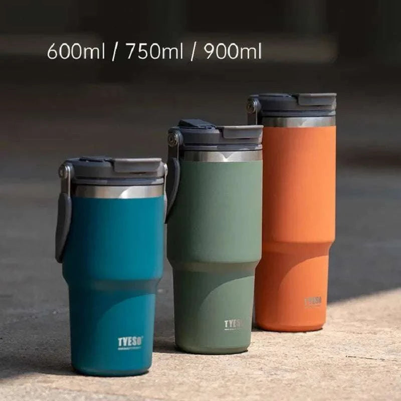 Tyeso Stainless Steel Coffee Cup Cold And Hot Double-layer Insulated Cup Tumbler Thermo Water Bottle Car Travel Mug Vacuum Cup Writings On The Wall 
