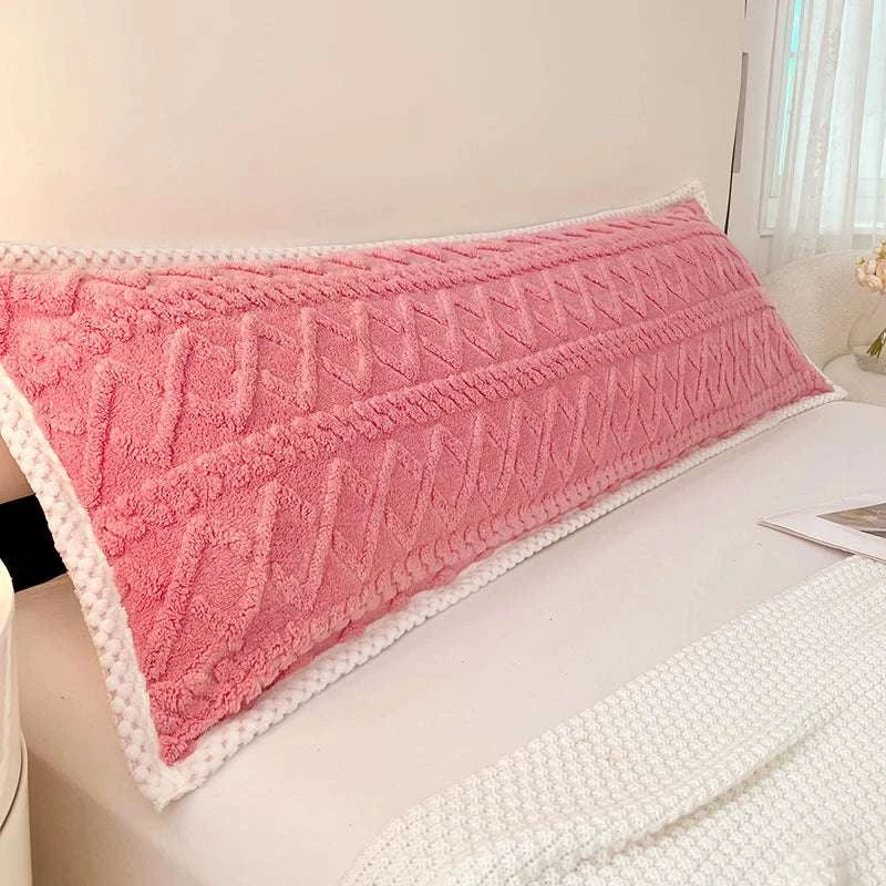 120/150/180cm Long Plush Pillowcase Soft Warm Velvet Bedding Body Pillow Cover Home Decor Large Couple Flannel Pillow Case Writings On The Wall 