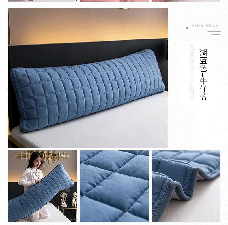 Solid Color Quilted Design Long Pillowcase Bedding Body Pillow Cover Pillow Case For Healthy Standard 48*120cm/48*150cm/48*180cm Writings On The Wall 