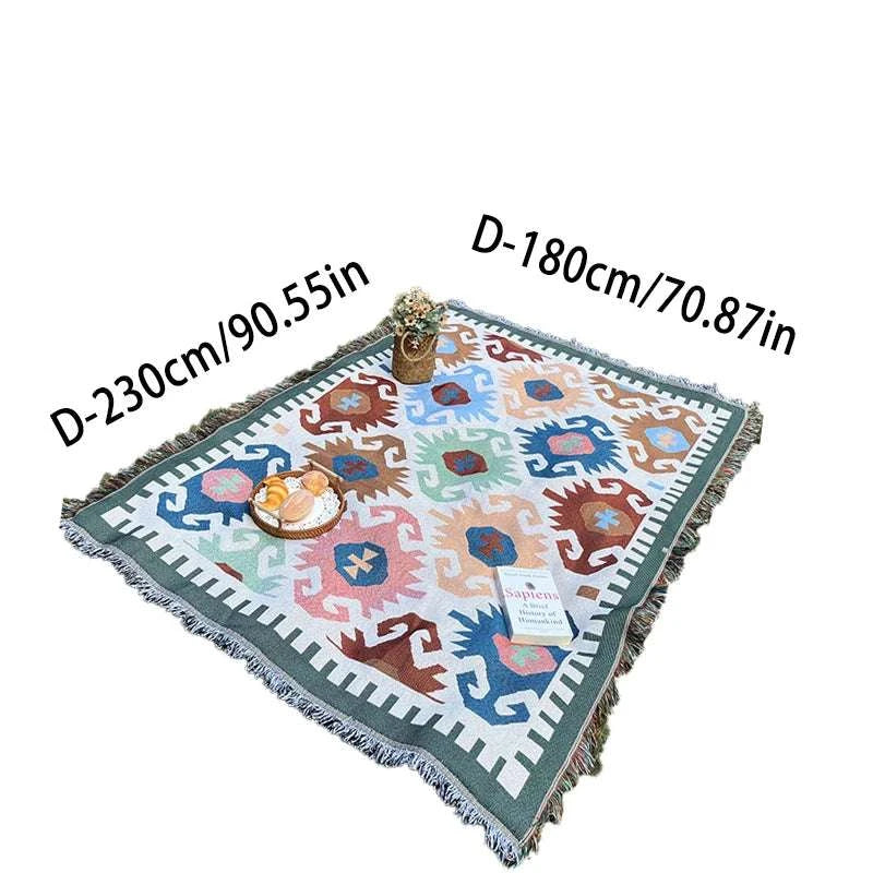 1pc Outdoor blanket, picnic mat, home bed sheet, checkered sofa, throwing camping blanket, tent mat, warm blanket, tear resistan Writings On The Wall 