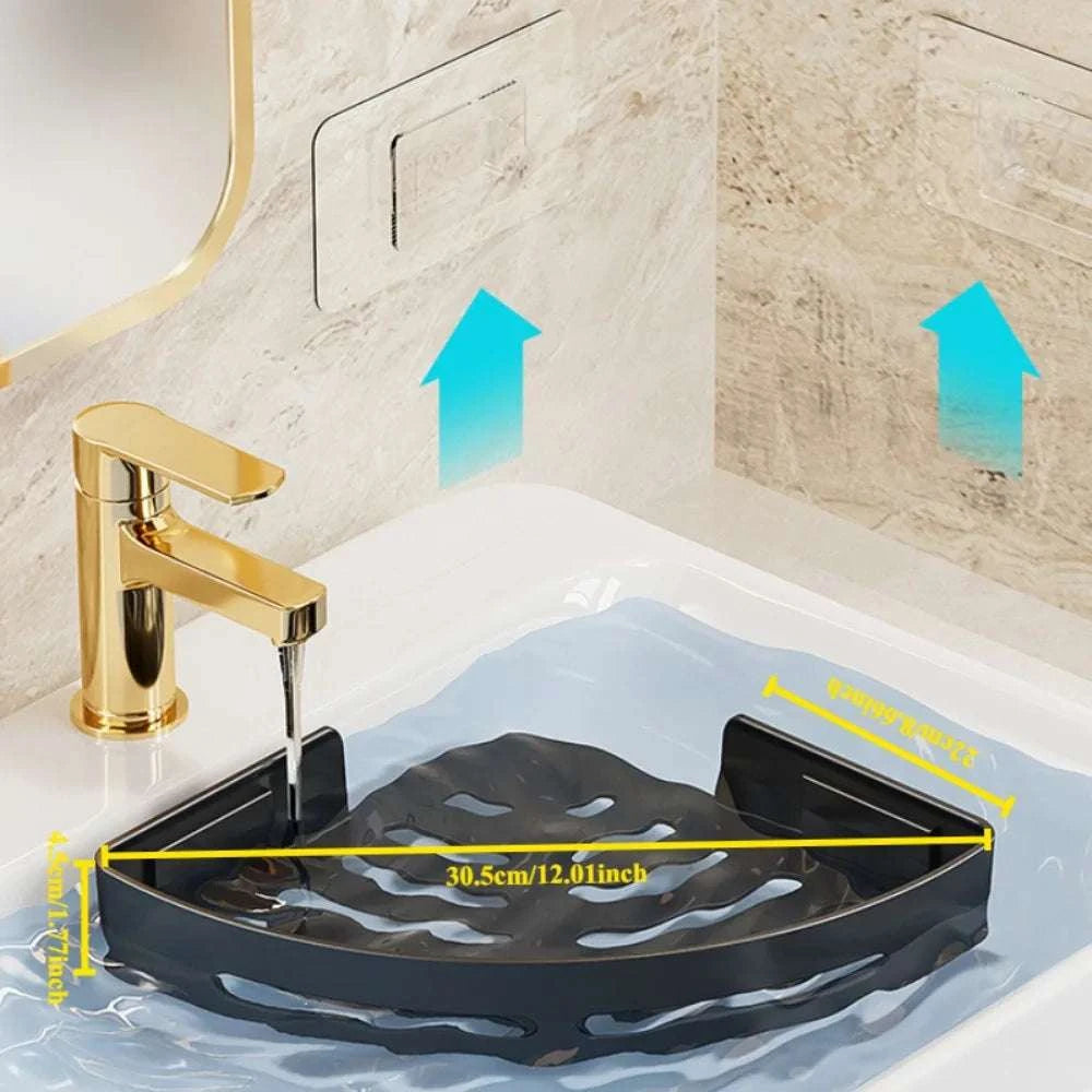 1/2/3pcs plastics Bathroom Shampoo Holder Adhensive Shower Caddy Shelves Storage No Drill Shelf Corner Towel Holder Shelves Writings On The Wall 