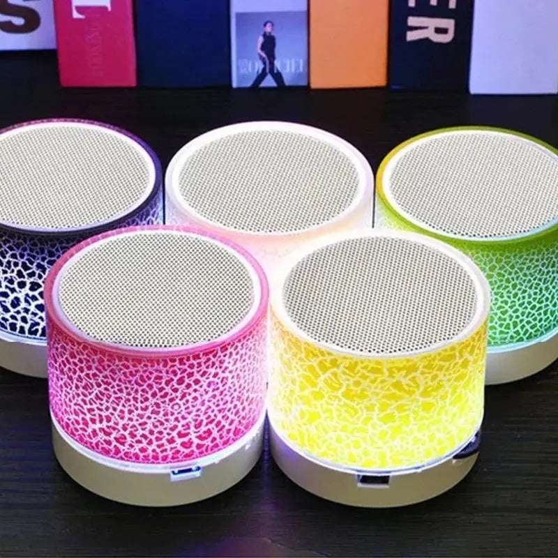 Mini Bluetooth Speaker Wireless Loudspeaker Crack LED SD Card USB Subwoofer Portable MP3 Music Sound Column for PC Mobile Phone Writings On The Wall 