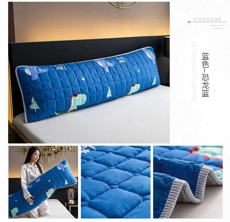 Solid Color Quilted Design Long Pillowcase Bedding Body Pillow Cover Pillow Case For Healthy Standard 48*120cm/48*150cm/48*180cm Writings On The Wall 